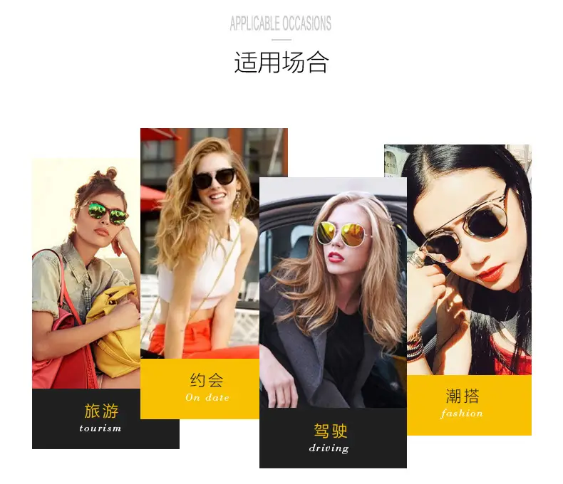 Men Anti-UV Round Sunglasses Metal Black — feature 24