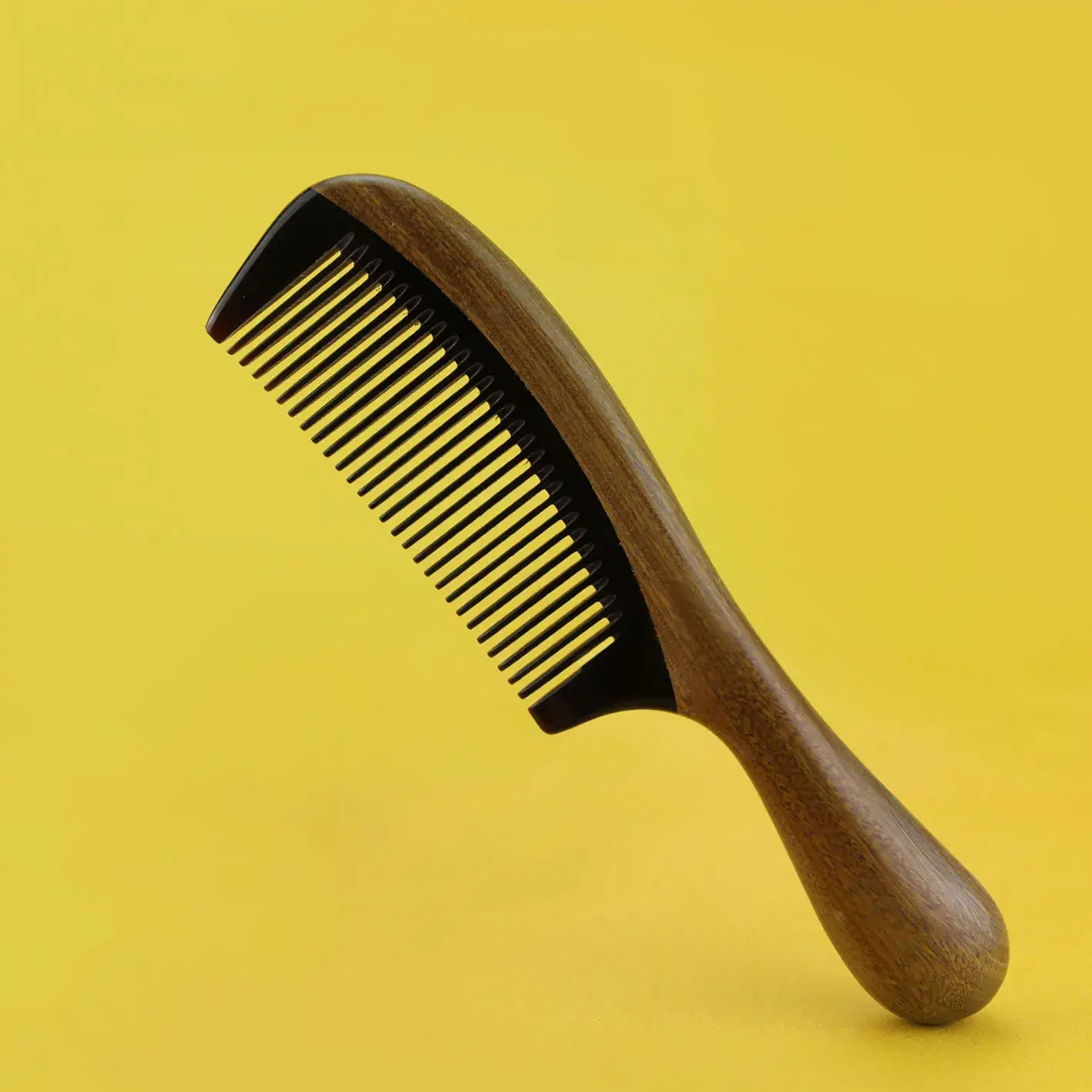 Jade Sandalwood Hair Comb Green Spiky Tool - Image 2