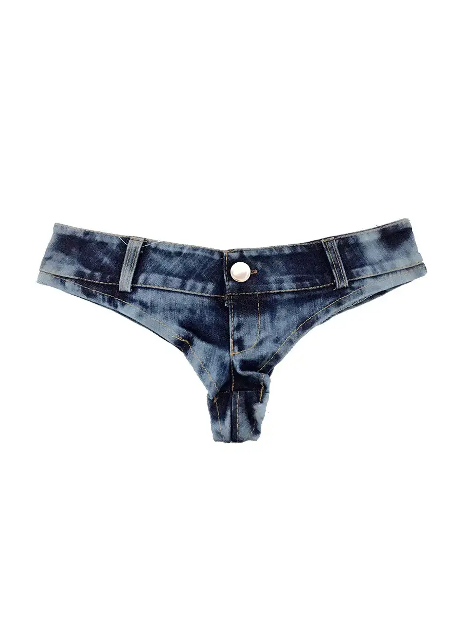 Hot Girl Denim Shorts Low Waist Super Sexy Pink