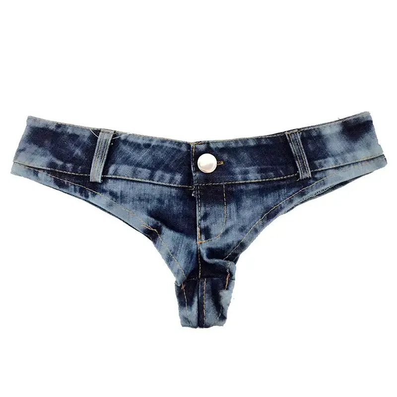 Hot Girl Denim Shorts Low Waist Super Sexy Pink
