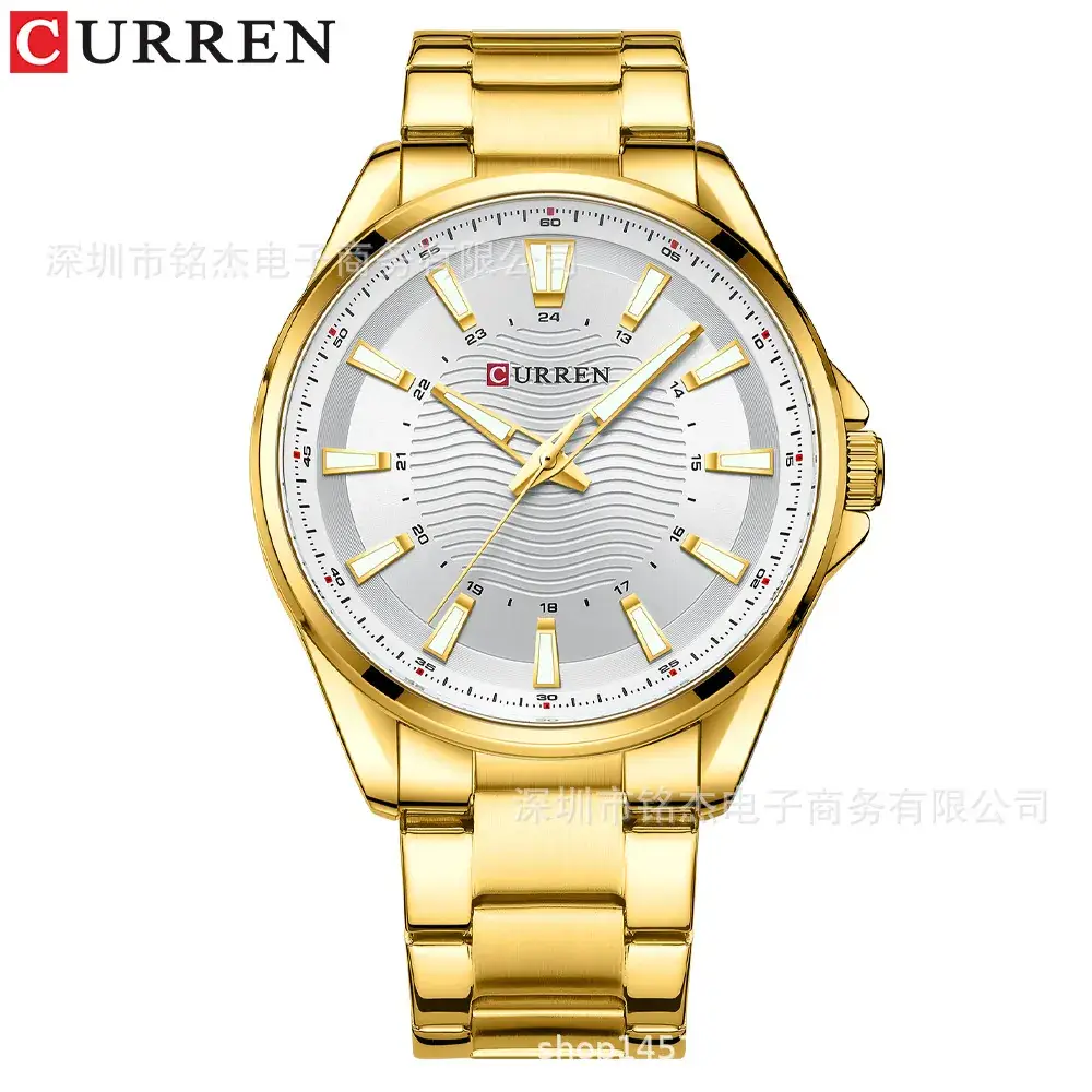 Curren Gold Waterproof Men's Quartz Watch
