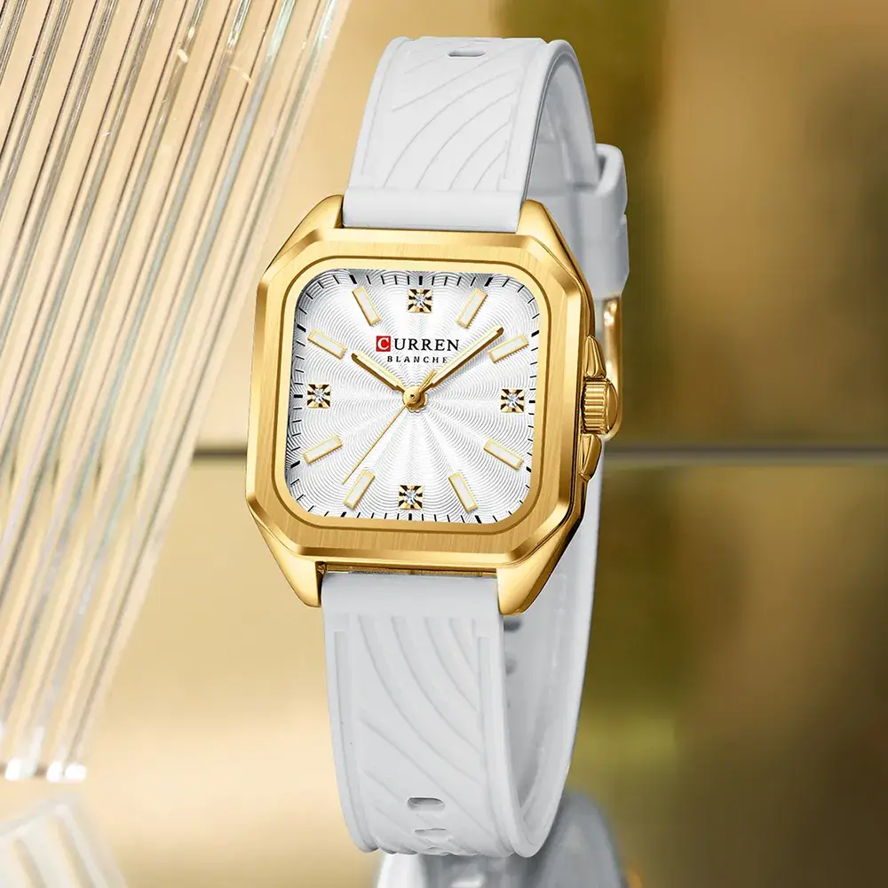 Curren Women's Mint Green Quartz Watch with Gold Dial