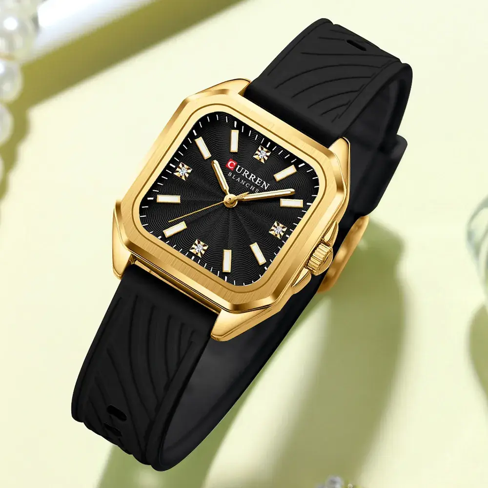 Curren Women's Mint Green Quartz Watch with Gold Dial