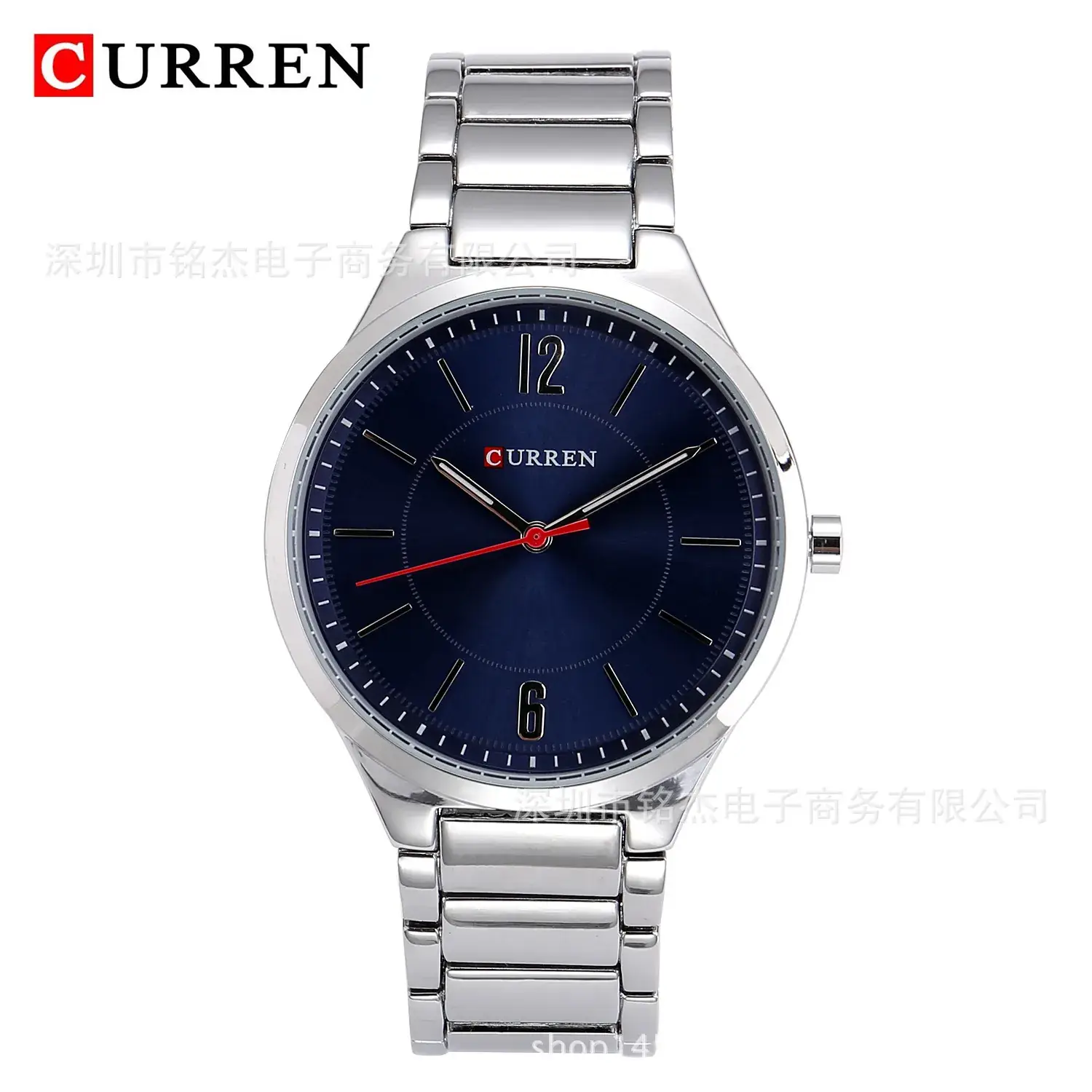 Men's Ultra-Thin Quartz Watch with Blue Dial - Image 2