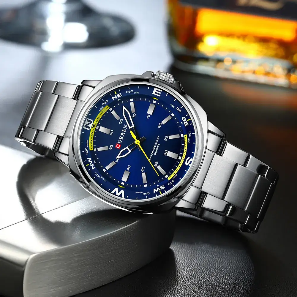 Men's Waterproof Black Sports Watch with Quartz Movement - Image 7