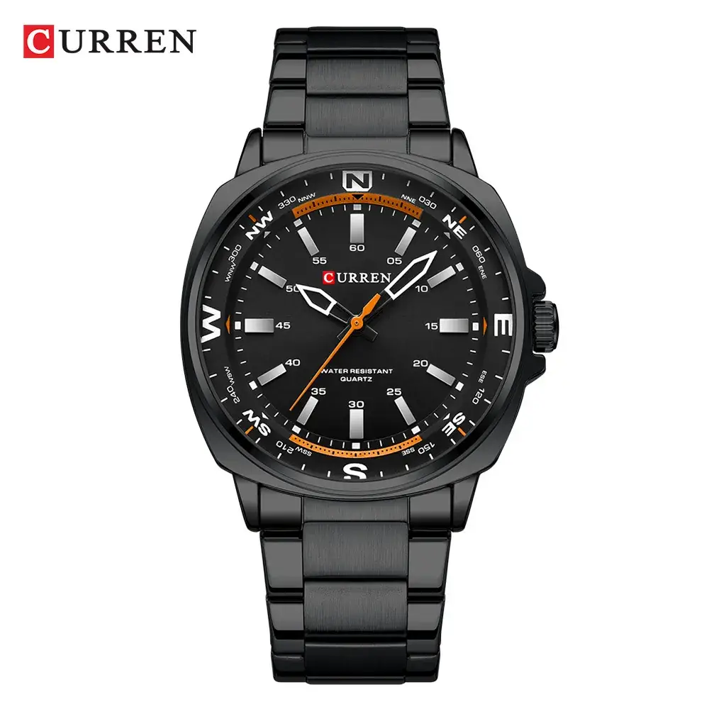 Men's Waterproof Black Sports Watch with Quartz Movement - Image 9