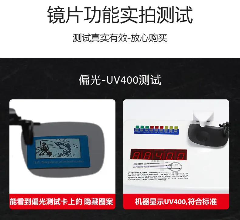 Anti-UV Flip-Up Sunglasses Clips Blue β feature 12