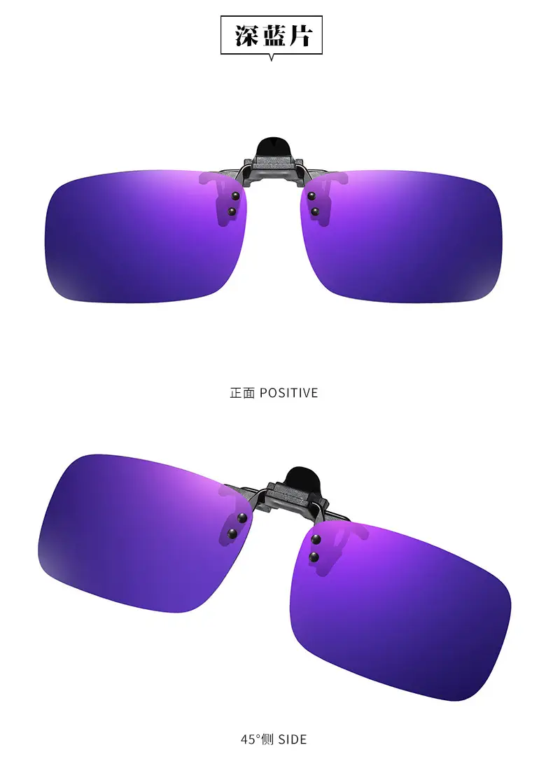 Anti-UV Flip-Up Sunglasses Clips Blue β feature 19