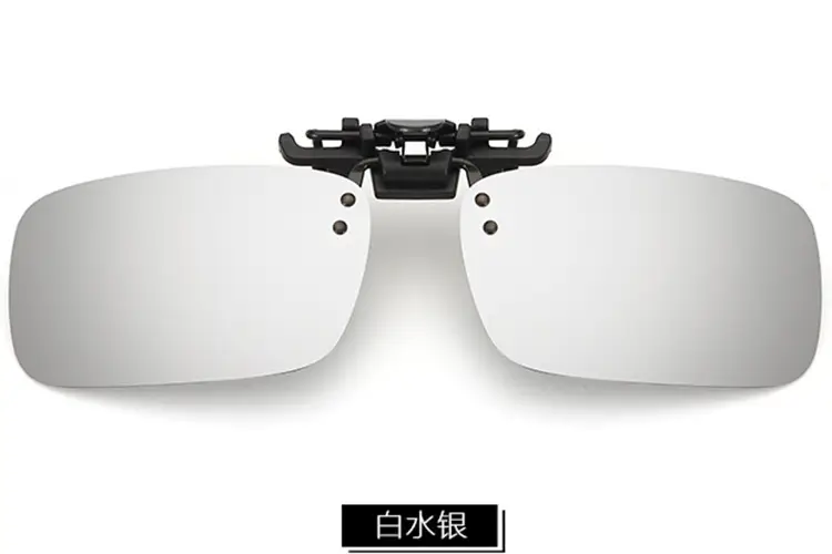 Anti-UV Flip-Up Sunglasses Clips Blue - Image 2