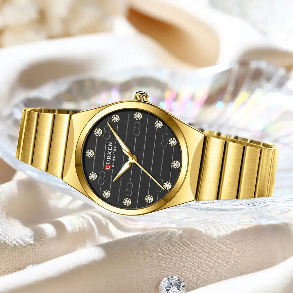 Curren Gold Women's Quartz Watch with Waterproof Belt - Image 9