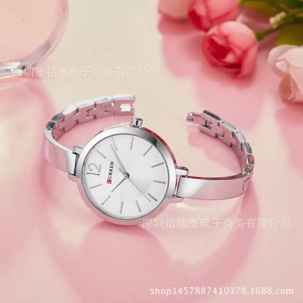 Women's Gold Quartz Watch with Steel Band - Image 10