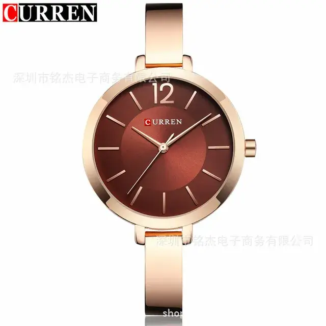 Women's Gold Quartz Watch with Steel Band - Image 5