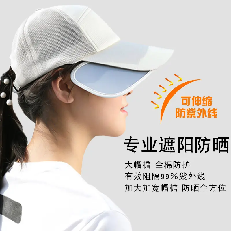 Women's Anti-UV Telescopic Baseball Cap Blue