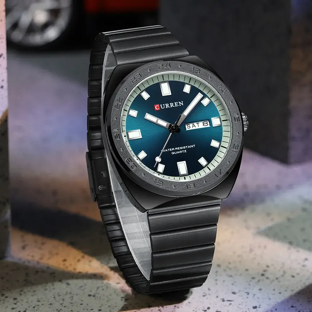 CURREN Men's Waterproof Quartz Watch with Blue Dial - Image 9