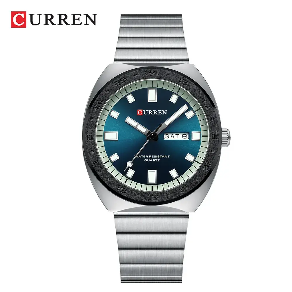 CURREN Men's Waterproof Quartz Watch with Blue Dial - Image 2
