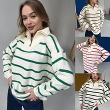 2024 V-Neck Plus Size Solid Color Sweater — feature 5