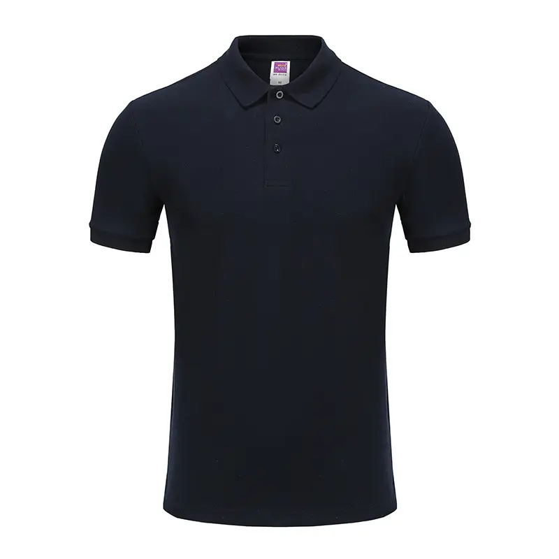 Men Cotton Polo Shirt 220g Solid Color Wholesale - Image 10