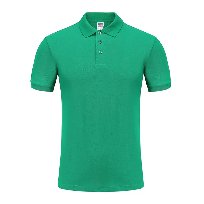 Men Cotton Polo Shirt 220g Solid Color Wholesale - Image 12
