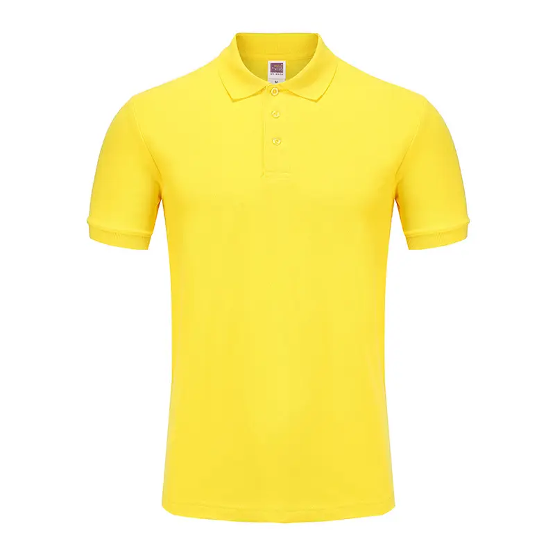 Men Cotton Polo Shirt 220g Solid Color Wholesale - Image 13