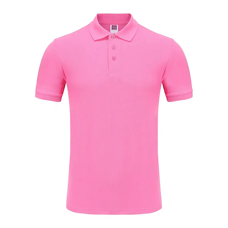 Men Cotton Polo Shirt 220g Solid Color Wholesale - Image 17