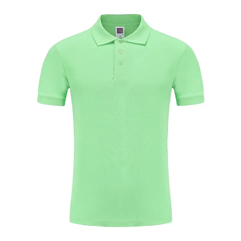 Men Cotton Polo Shirt 220g Solid Color Wholesale - Image 18