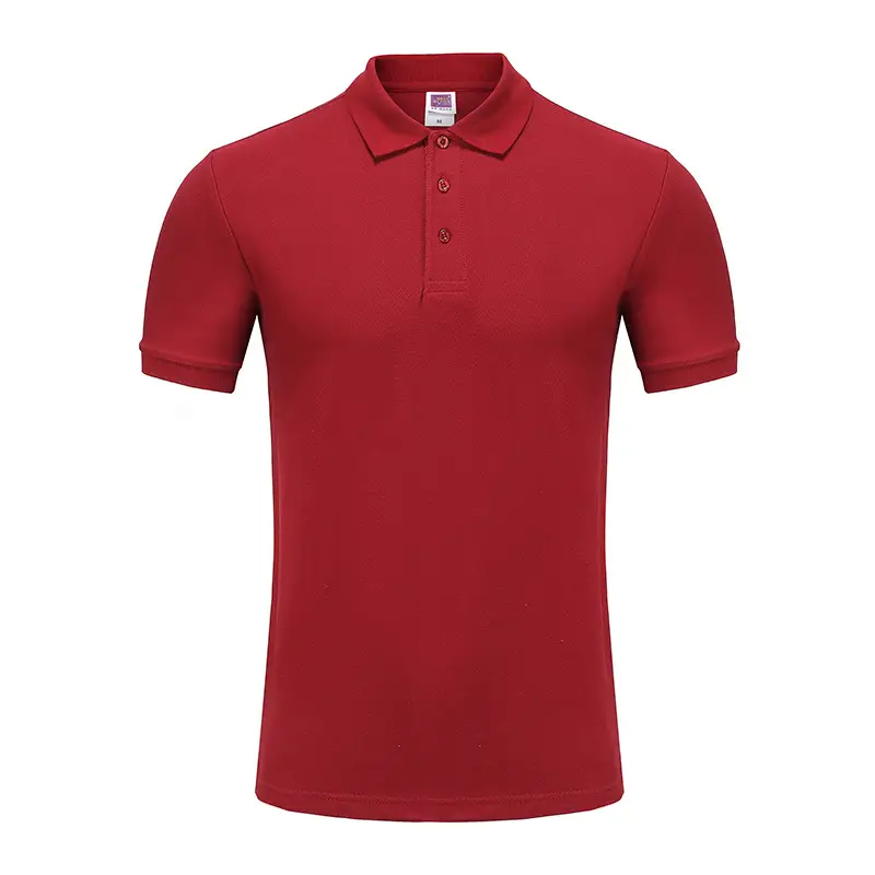 Men Cotton Polo Shirt 220g Solid Color Wholesale - Image 4