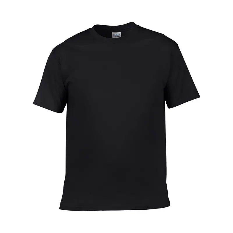 Black Cotton Crewneck T-Shirt Short Sleeve - Image 24