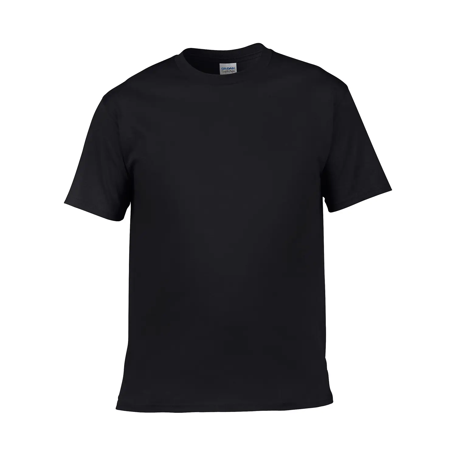 Black Cotton Crewneck T-Shirt Short Sleeve - Image 4