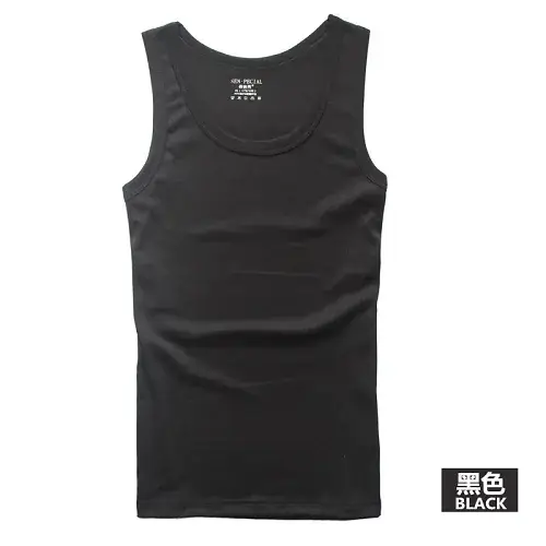 Men's Grey Cotton Vests Stretch Slim Fit - Image 2