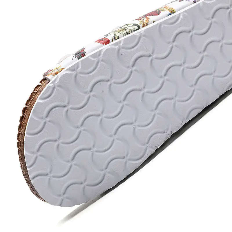Women's Silver Clip-Legged Cork Sandals Summer