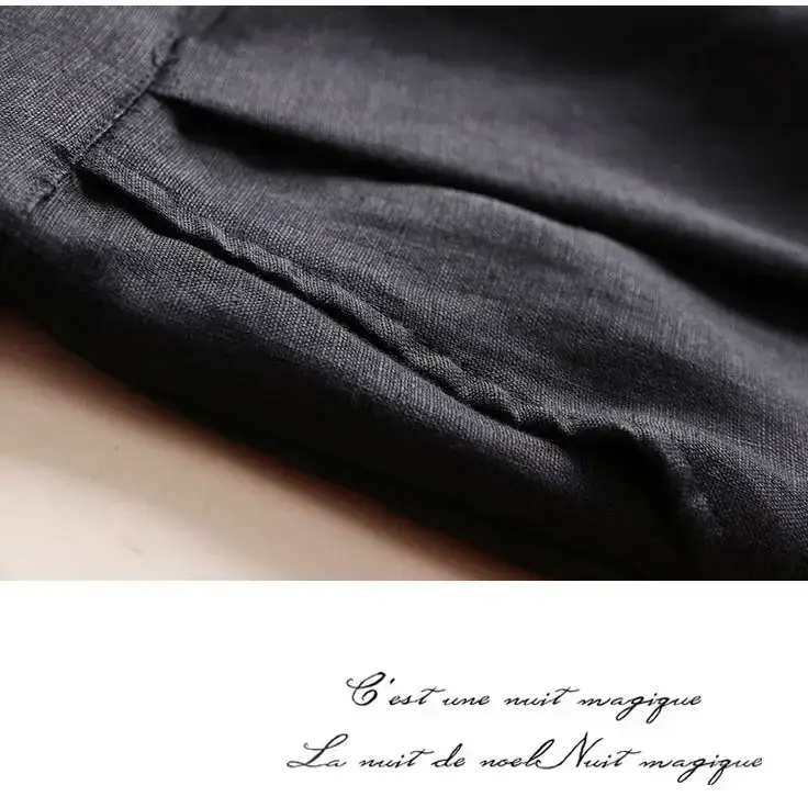 Women's Linen Wide Leg Pants Olive Green - Image 12