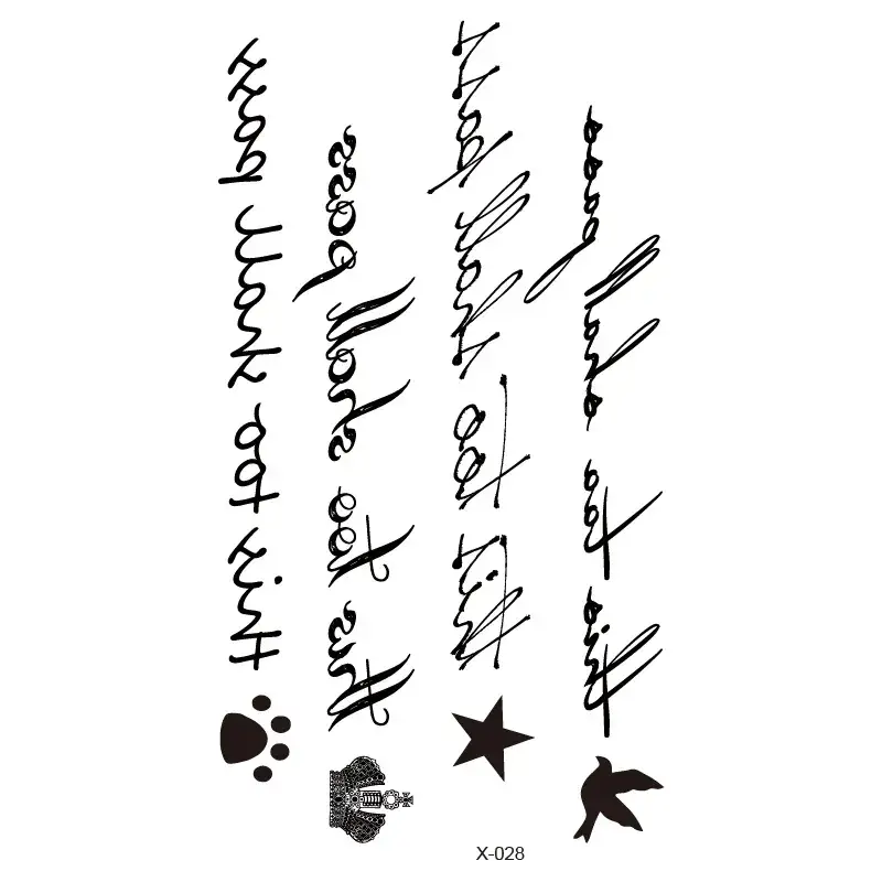 Small Star Tattoo Stickers Black 100pcs Wholesale Korea - Image 28