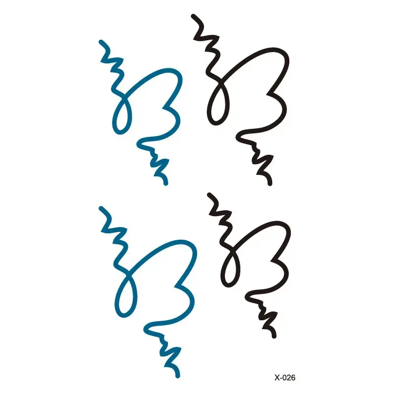 Small Star Tattoo Stickers Black 100pcs Wholesale Korea - Image 26
