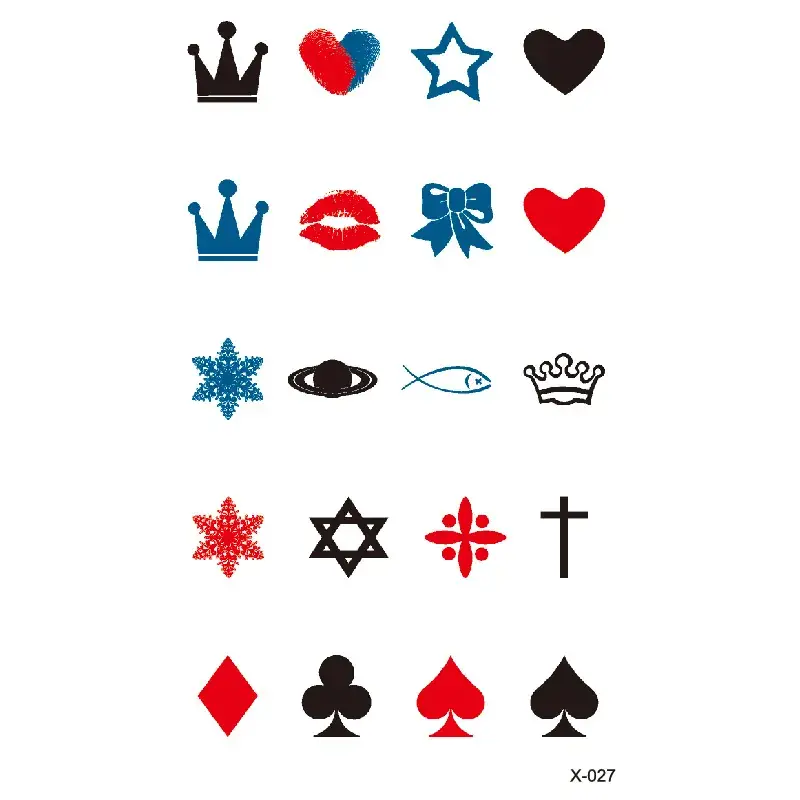Small Star Tattoo Stickers Black 100pcs Wholesale Korea - Image 27