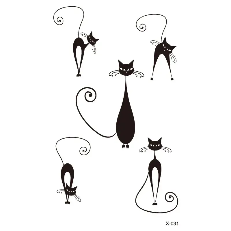 Small Star Tattoo Stickers Black 100pcs Wholesale Korea - Image 31
