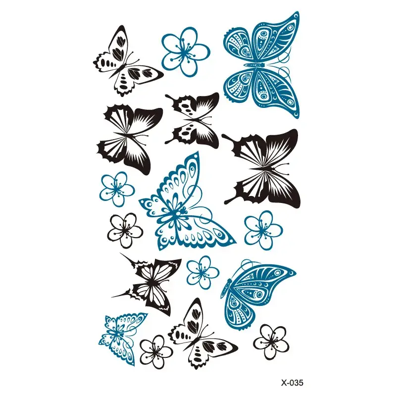 Small Star Tattoo Stickers Black 100pcs Wholesale Korea - Image 35