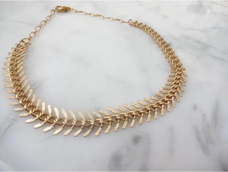 European American Fish Bone Necklace Women's Short Chain - Image 3