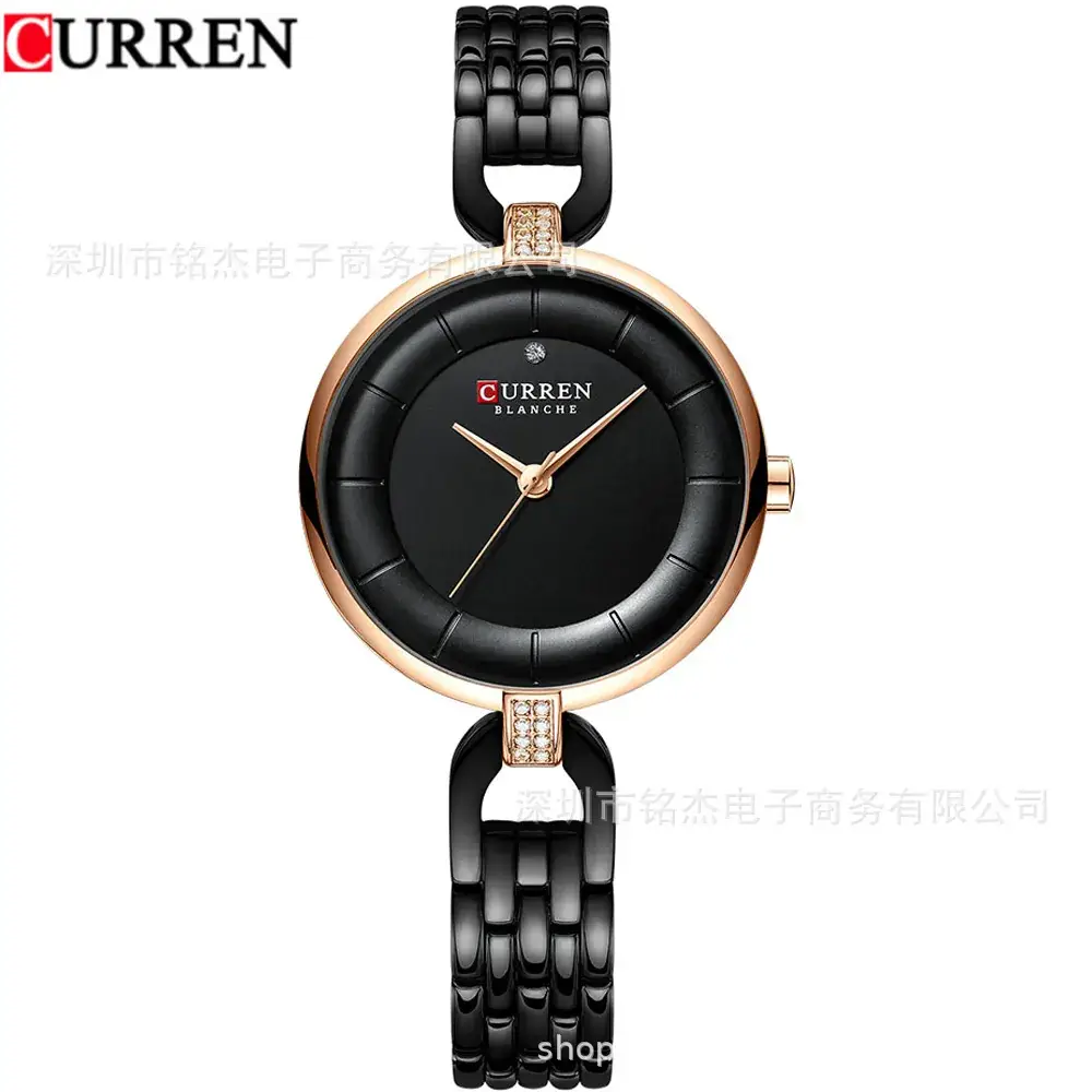 CURREN Women's Black Quartz Watch Ultra-Thin Waterproof - Image 4