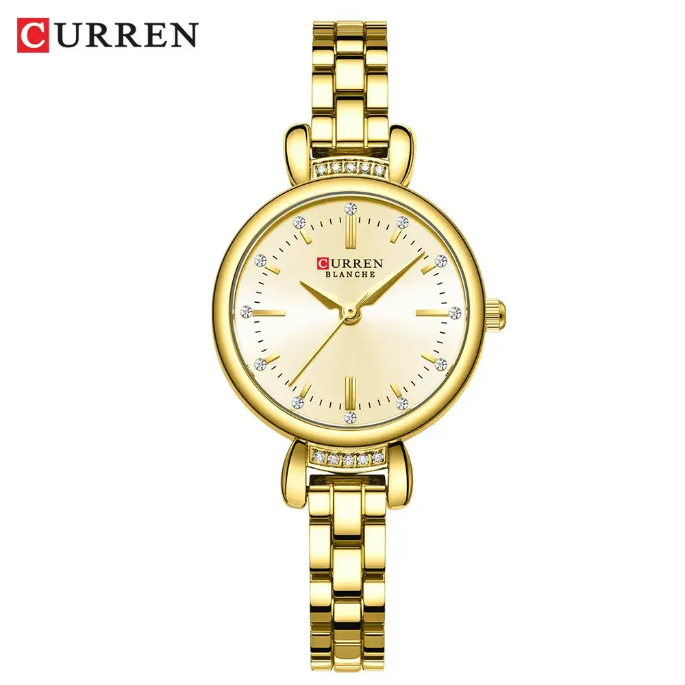 Curren Women's Gold Quartz Watch with Diamond Dial - Image 6