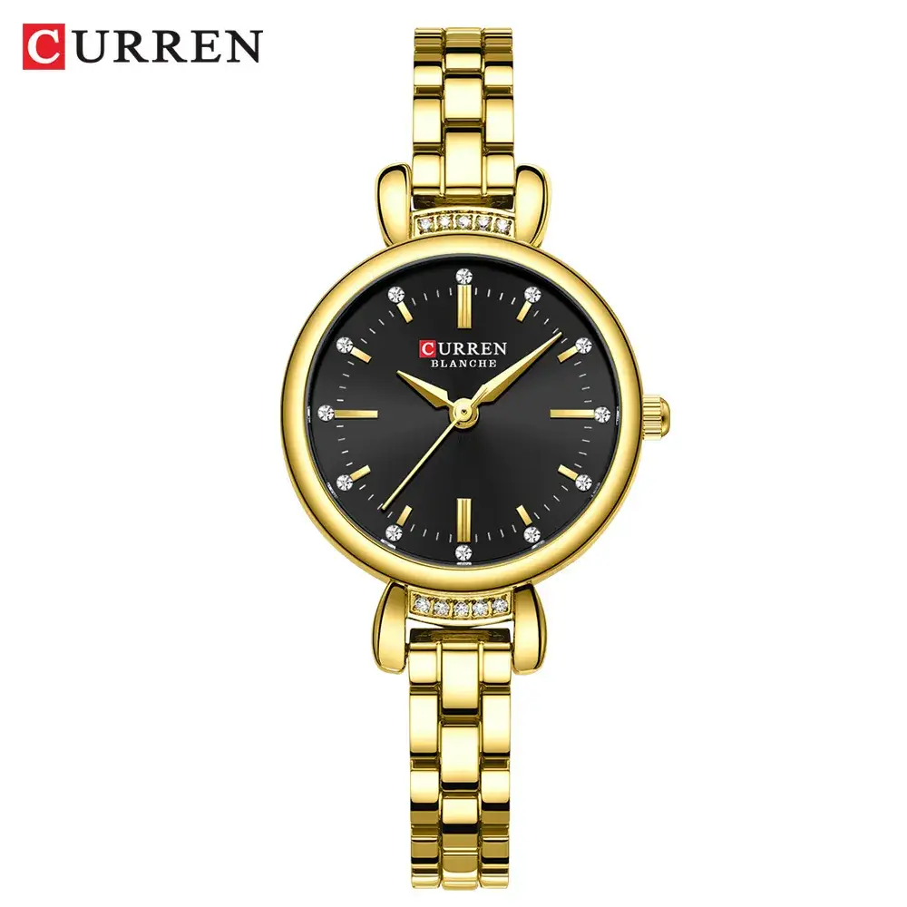 Curren Women's Gold Quartz Watch with Diamond Dial - Image 5