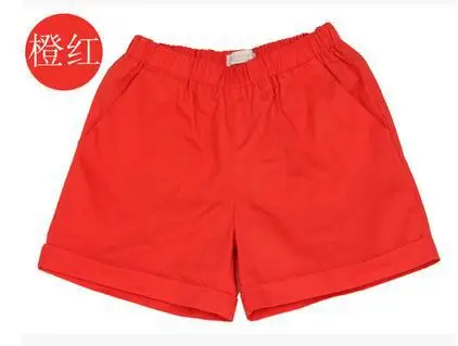 Red Elastic Waist Shorts Plus Size Cotton - Image 10
