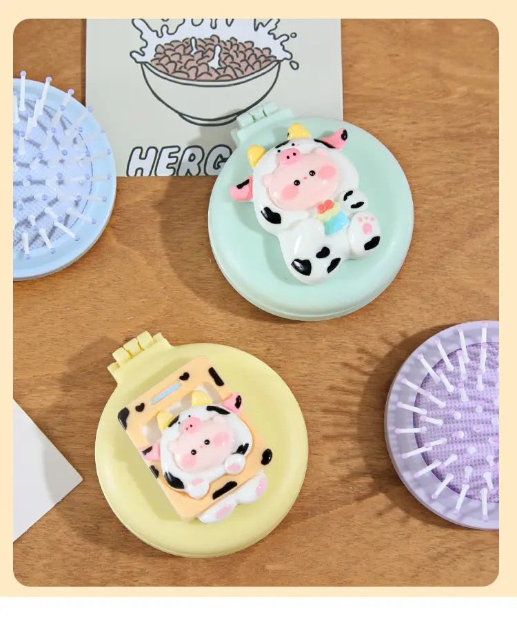 Cute Cow Folding Hair Comb Mini Portable — feature 35