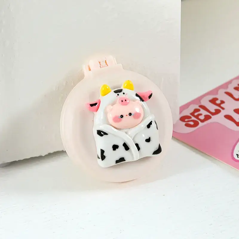 Cute Cow Folding Hair Comb Mini Portable - Image 4