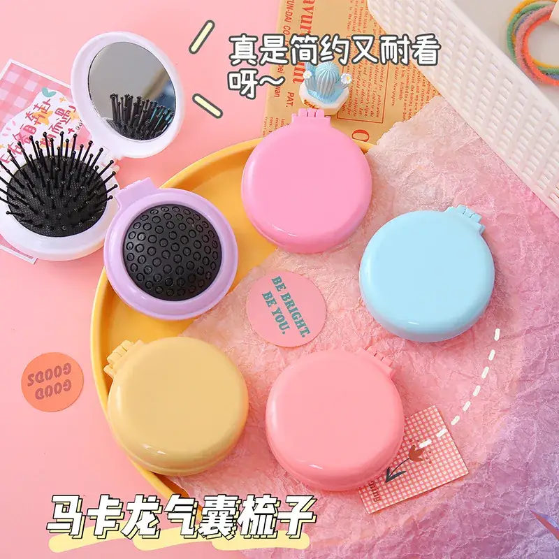 Portable Hair Massager Comb with Mirror, Candy Color