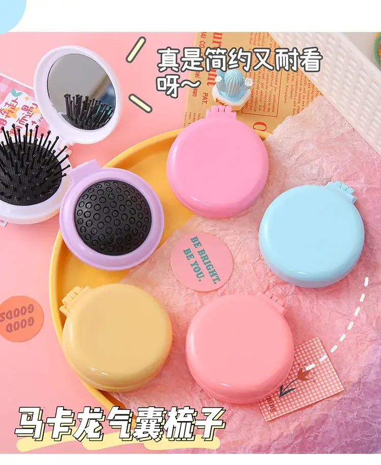 Portable Hair Massager Comb with Mirror, Candy Color — feature 23