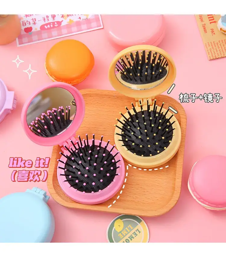 Portable Hair Massager Comb with Mirror, Candy Color — feature 24