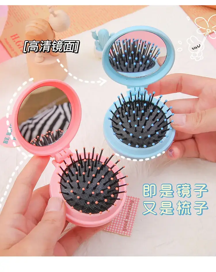 Portable Hair Massager Comb with Mirror, Candy Color — feature 26