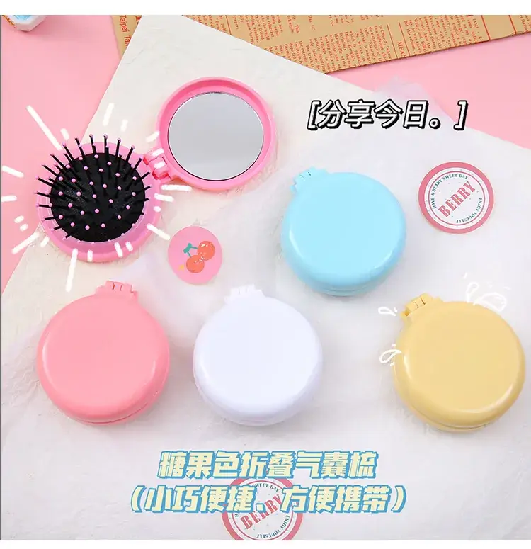Portable Hair Massager Comb with Mirror, Candy Color — feature 27