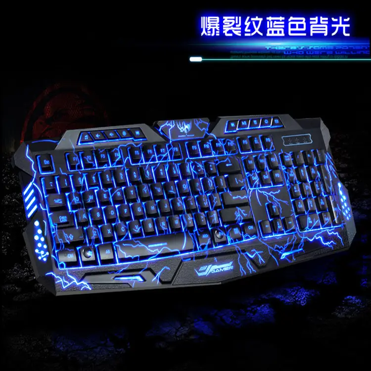 Manufacturers supply city square round M200 explosive crack game keyboard cl lol wired backlit keyboard luminous keyboard - Image 3