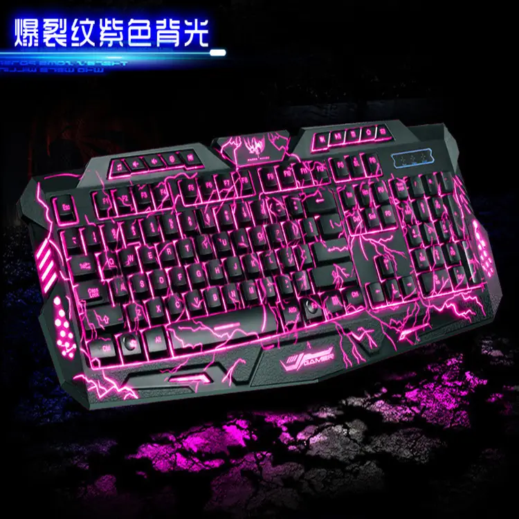 Manufacturers supply city square round M200 explosive crack game keyboard cl lol wired backlit keyboard luminous keyboard - Image 4